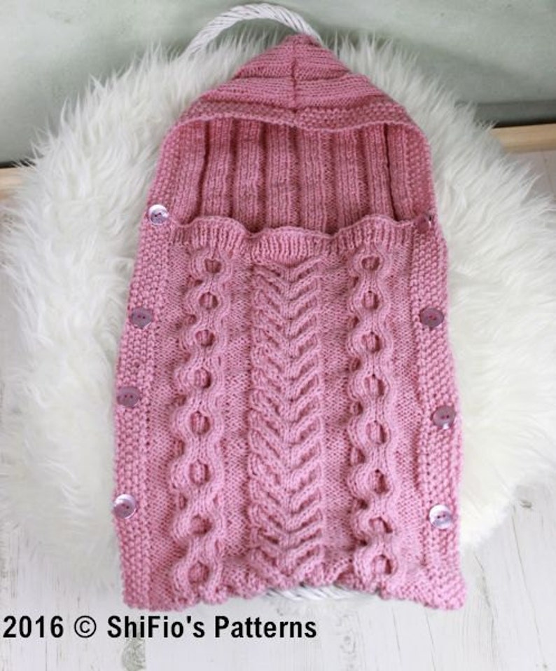 Knitted Baby Sleeping Bag Pattern Baby Cocoon Pattern Etsy