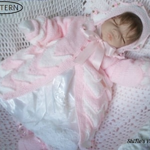 KNITTING PATTERN For Baby Matinee Jacket, Hat & Bootees - Baby Knitting Pattern - PDF - KP71