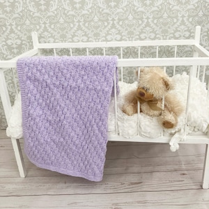 Knitting Pattern - Babies Double Knitting Blanket Pattern -  Double Knitting Babies Afghan Pattern- KP535