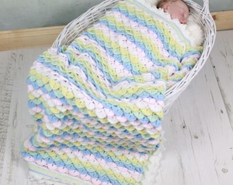 Crochet pattern Crocodile Stitch Baby Blanket Afghan - Crochet Pattern Croc Stitch - Baby Afghan Crochet Pattern - UK & USA terms  CP337 PDF
