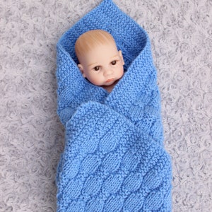 Knitting Pattern for 2 Dolls Blankets 4 Sizes to fit 10 to 12 Doll and 14 to 16 Doll Double Knitting Pattern for Doll KP620 image 5