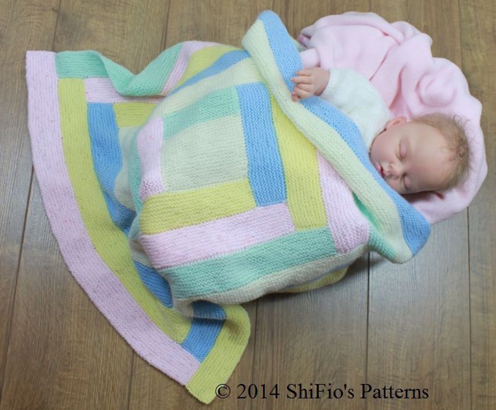 KNITTING PATTERN for Baby Log Cabin Blanket Pattern Blanket Etsy