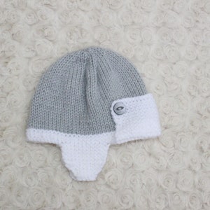 KNITTING PATTERN For Baby Aviator Hat Bonnet in 4 Sizes PDF 564 Digital Download image 5