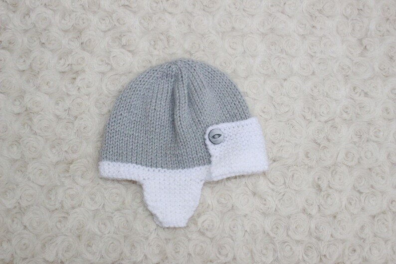 KNITTING PATTERN For Baby Aviator Hat Bonnet in 4 Sizes PDF 564 Digital Download image 5