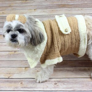 CROCHET PATTERN For Dog Jacket Clothes Coat with Bow in 4 Sizes PDF 179 Digital Download Bild 5