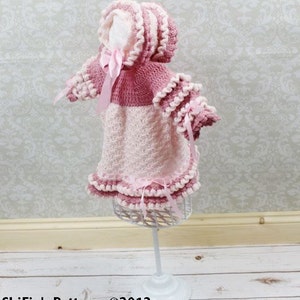 CROCHET PATTERN For Summer Amelia Baby Dress & Bonnet PDF 142 Digital Download image 2