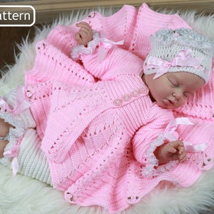 Crochet pattern for baby - Baby jacket crochet pattern - Baby trousers crochet pattern - Baby hat crochet pattern- 3 Sizes- CP130