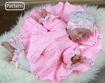 Crochet pattern for baby - Baby jacket crochet pattern - Baby trousers crochet pattern - Baby hat crochet pattern- 3 Sizes- CP130