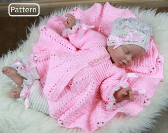 Crochet pattern for baby - Baby jacket crochet pattern - Baby trousers crochet pattern - Baby hat crochet pattern- 3 Sizes- CP130