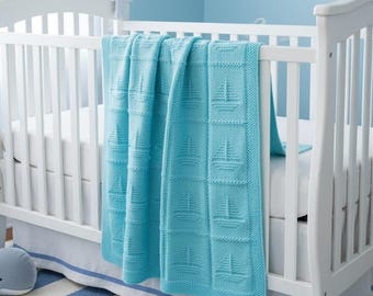 Knitting Pattern for babies blanket - baby afghan knitting pattern- babies knitting pattern - PDF - KP616