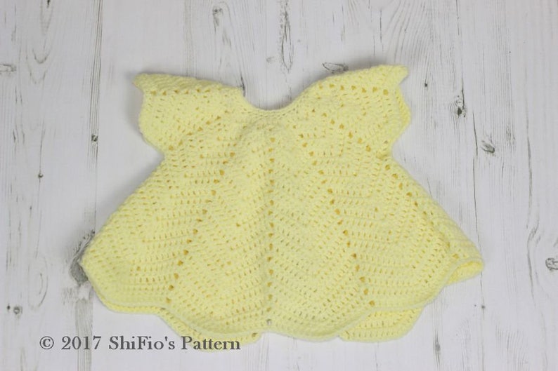 CROCHET PATTERN For Rippled Angel Top in 3 Sizes, 6 months to 4 years, Girls, Baby, Summer U.K, U.S.A PDF 368 Digital Download image 8