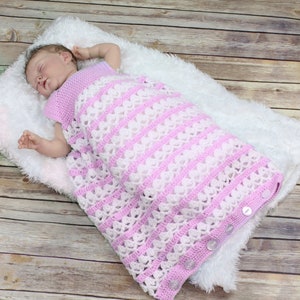 Crochet Pattern for Baby - Baby Crochet Cocoon Pattern - 2 Sleeping Bag Crochet Patterns - 3 Sizes - PDF - CP196