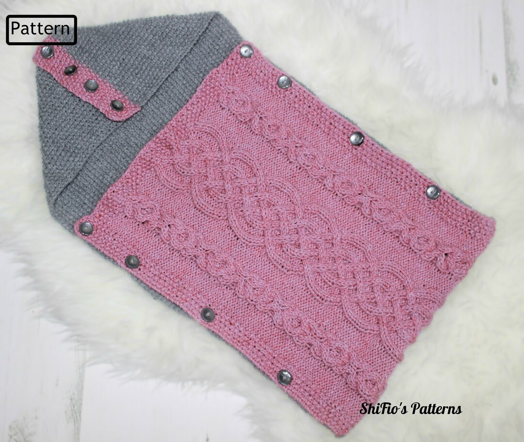 Knitting Pattern for Baby Sleeping Bag - Cocoon - Papoose - Hooded ...
