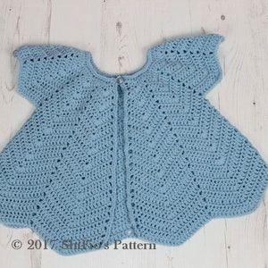 CROCHET PATTERN For Rippled Angel Top in 3 Sizes, 6 months to 4 years, Girls, Baby, Summer U.K, U.S.A PDF 368 Digital Download image 4