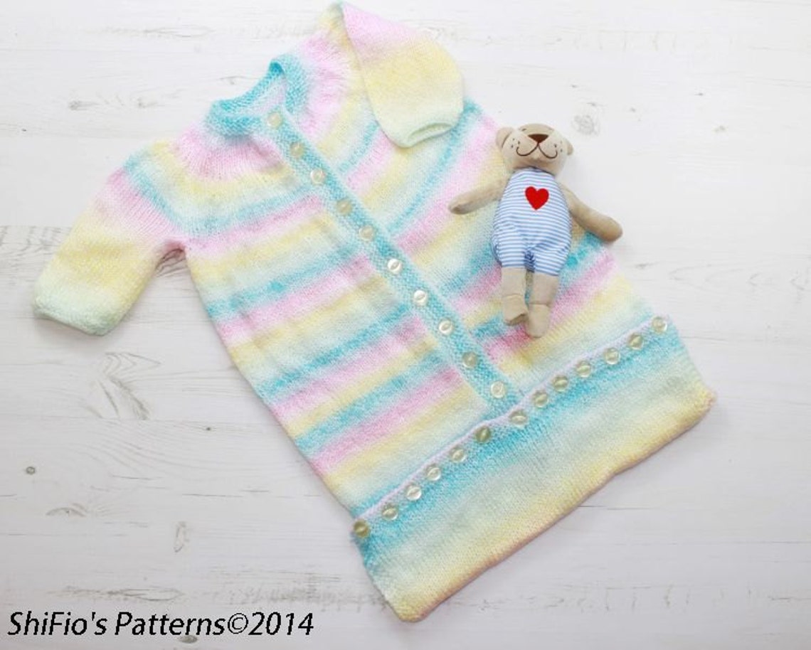 KNITTING PATTERN For Baby Sleeping bag in 2 Sizes PDF 207 Etsy
