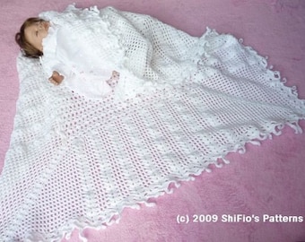 CROCHET PATTERN For Baby Shawl - Blanket crochet pattern - afghan crochet pattern - CP206 Digital Download PDF