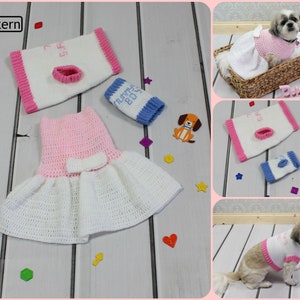 Crochet Pattern - Crochet Dog Outfit Pattern - Dog Pattern - Dog Jumper Pattern - Dog Sweater Pattern - 4 Sizes - CP66