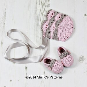 CROCHET PATTERN For Baby Matinee Jacket, Hat & Shoes PDF 278 Digital Download image 5