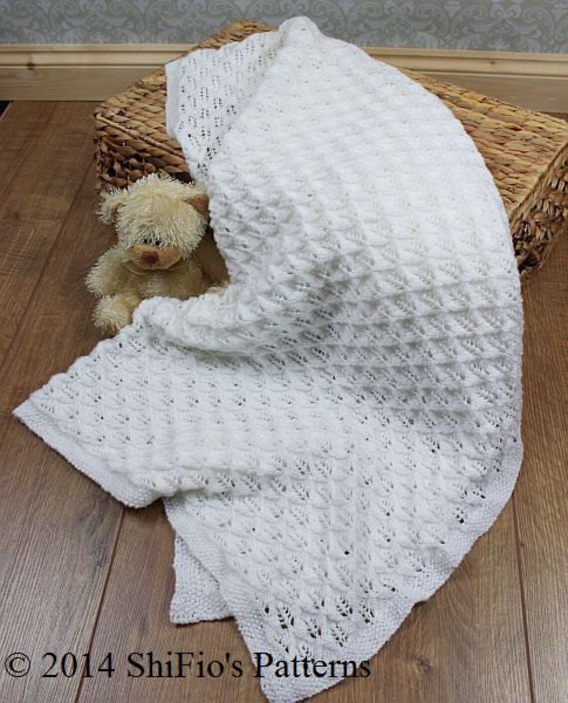 KNITTING PATTERN for Baby Shawl Blanket Pattern Christening Etsy
