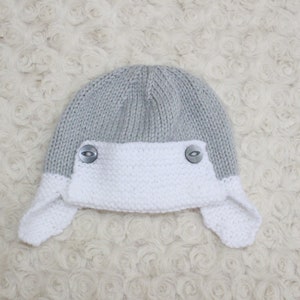 KNITTING PATTERN For Baby Aviator Hat Bonnet in 4 Sizes PDF 564 Digital Download image 10