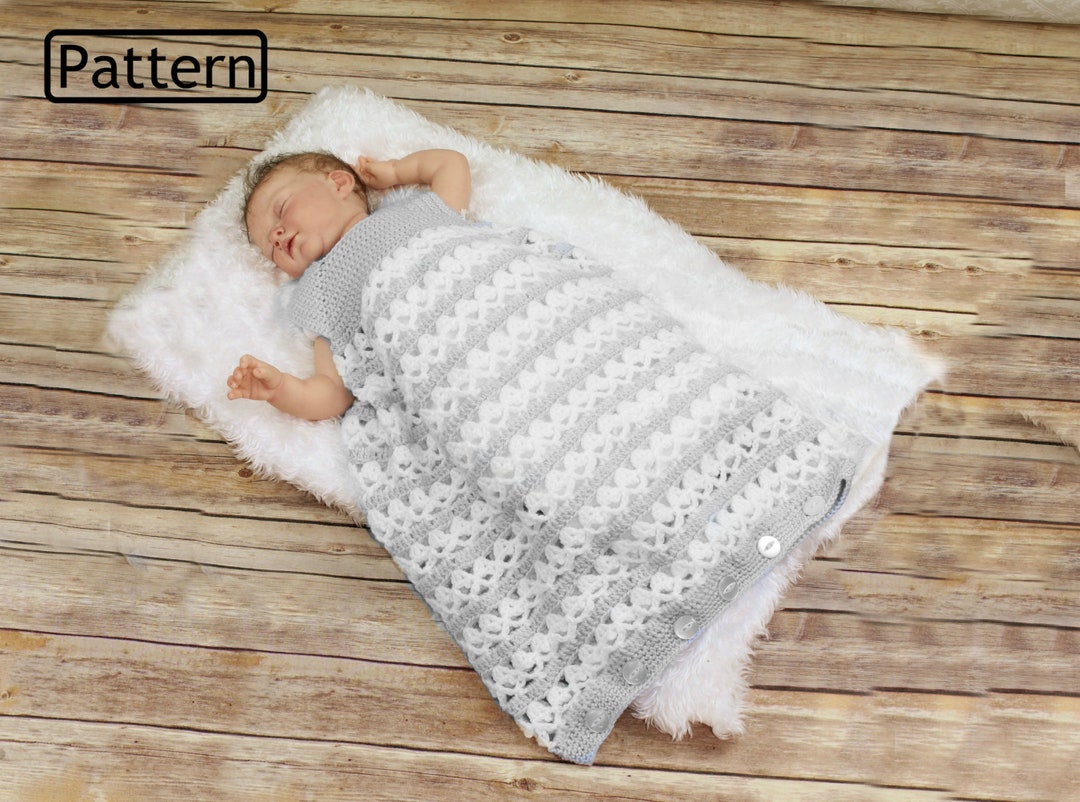 Crochet Pattern Sleeping Bag Baby Cocoon Pattern Crocheted Sleeping Bag Pattern Baby Sleep Sack