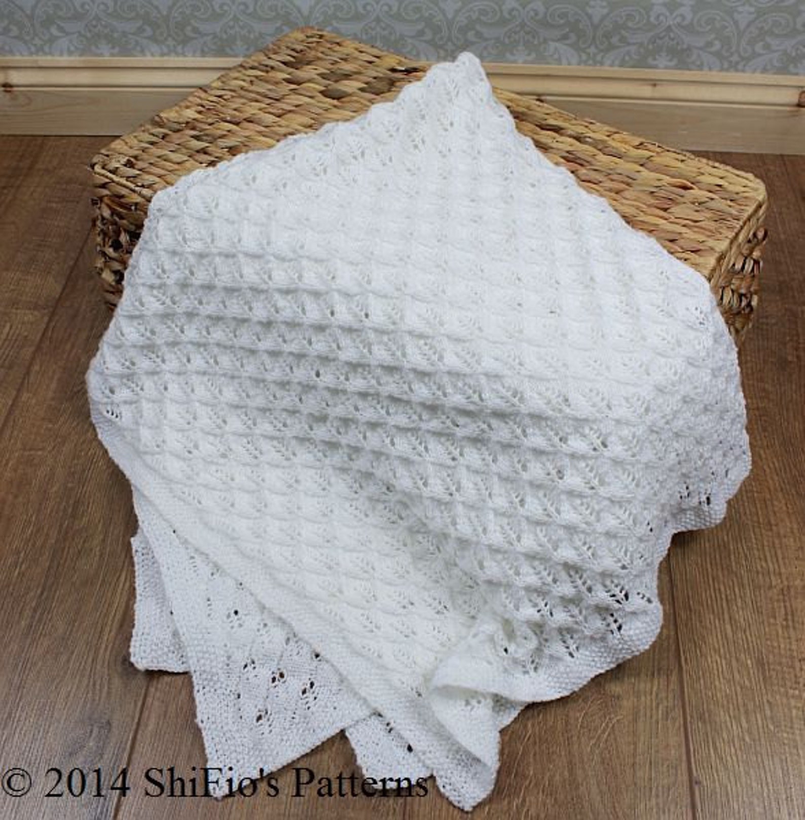 KNITTING PATTERN for Baby Shawl Blanket Pattern Christening Etsy