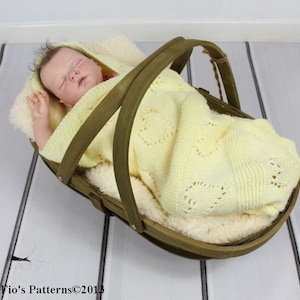 KNITTING PATTERN For Baby Hearts Blanket, Afghan Knitting Pattern 2 Sizes PDF 131 Digital Download
