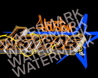 Logotipo de grafiti de los Astros
