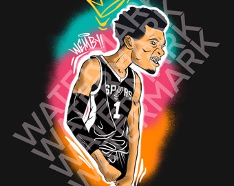Wemby caricature PNG
