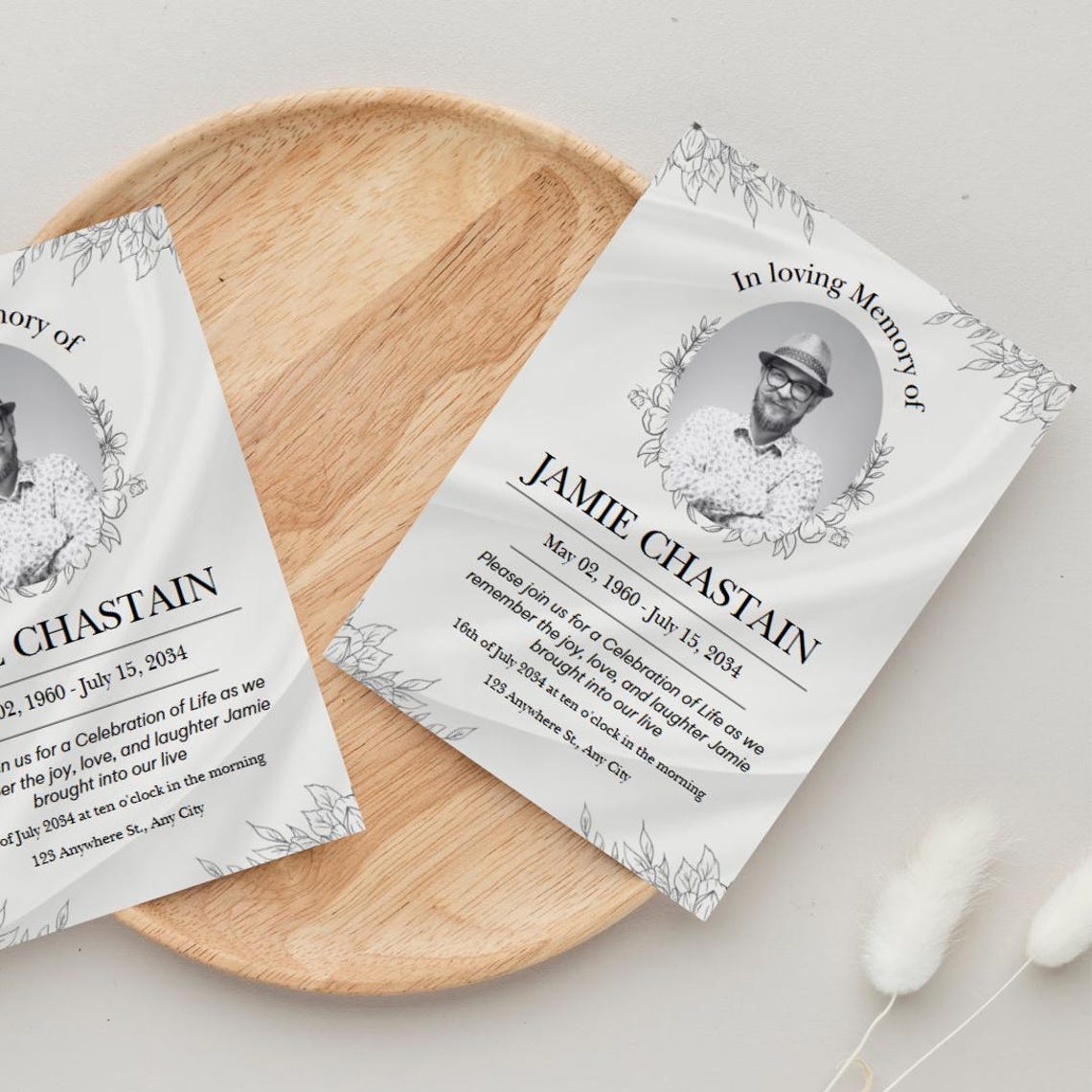 Funeral Invitation Template in Loving Memory Template Celebration