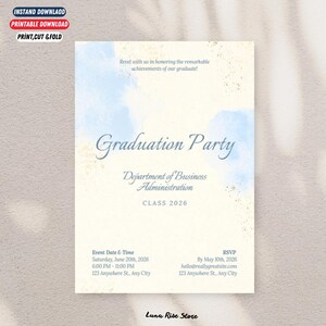 Graduation Party Invitation | High School Graduation | Graduation Invitation Template Digital | Graduation Announcement | Class Of 2025