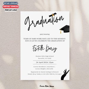 Graduation Invitation 2025-Graduation Invitation Template-Graduation Invitation Digital-Graduation Party Invitation-Graduation Announcement