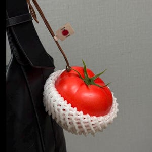 Realistic Tomato Keychain: High-Density Foam, 8cm