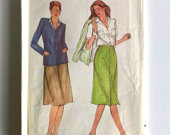 Vintage Paper Sewing Pattern - 1970s BUTTERICK 3665 - Jacket, Blouse and Skirt - Size 12 (UK)