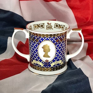 Tazza Sadler per il Giubileo d'Oro della Regina Elisabetta II, in fine porcellana