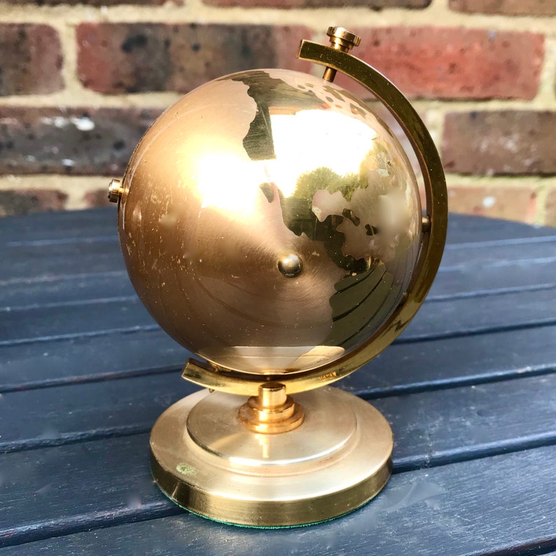 World Globe Mechanical Alarm Clock Made in Japan by Windmill. Etsy