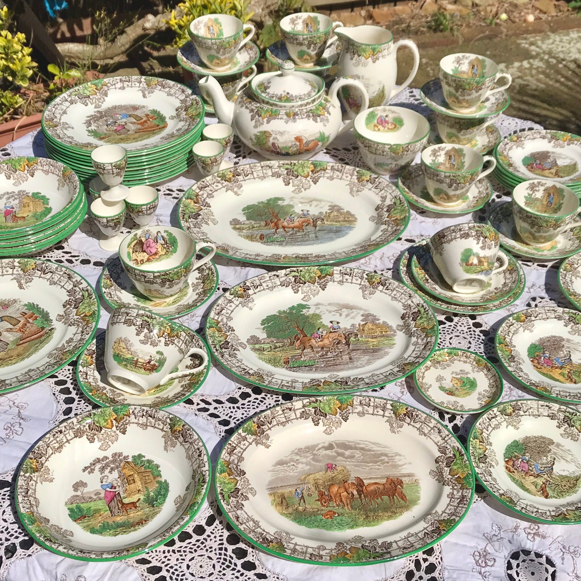Buy 1930s Spode Byron 66 Pce Dinner Service and Tea Set Large