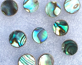 Sterling Silver Abalone Post Earrings – Iridescent Shell Jewelry, Gift Boxed