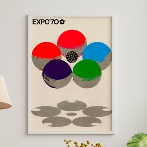 Expo 70 Poster, Japanese Print, Osaka Wall Art - Retro Japan Poster, World Fair Poster, Exhibition Poster, Japan Travel Art, Japan Print