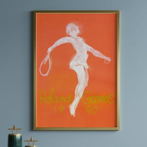 Roland Garros 1990 French Open Grand Slam print Tennis poster Tennis wall art Gifts