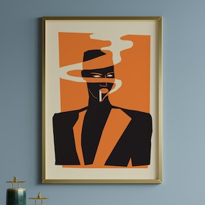 Grace Jones Album Cover Poster, 1980s Indie Music Wall Art, Fashion Icon Print, High-Fashion Band Poster for Music Lovers