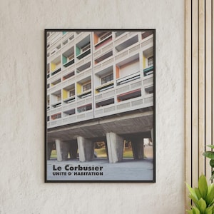 Le Corbusier Unité d&#39;Habitation Print: Bauhaus Architecture Poster