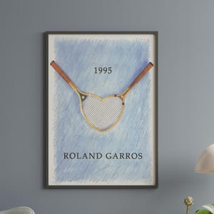 Roland Garros 1995 Tennis Poster: French Open Grand Slam Print