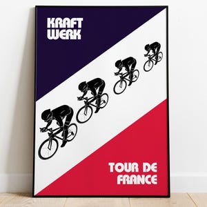 Póster de ciclismo del Tour de Francia de Kraftwerk: el regalo perfecto para ciclistas.