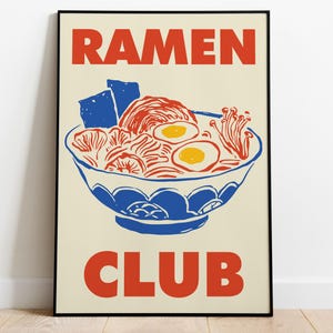 Ramen Print - Ramen Poster, Nudel Illustration, Japanischer Kunstdruck, Ramen Liebhaber Geschenk, Japandi Wand Kunst, Asiatisches Essen Dekor