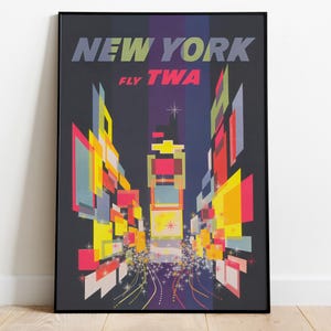 Affiche Vintage Originale De La TWA, Allemagne, 1959 - En Vente Sur - Foto 6