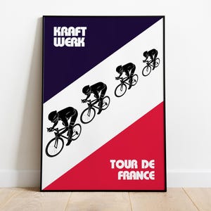 Kraftwerk Tour de France-fietsposter met print - perfect cadeau voor fietsers