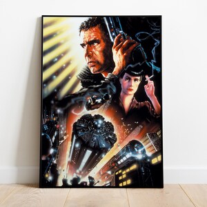 Blade Runner - Manifesto del film classico di fantascienza, stampa artistica da parete, retro cyberpunk, decorazione da parete per home cinema, versione senza testo