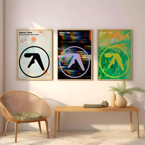 Aphex Twin Poster Set IDM Music Art Print Electronic Wall Art