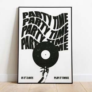 Vinyl Record Art Print, Retro Music Poster, DJ Room Print, Record Player Wall Decor, Custom Vinyl Gift